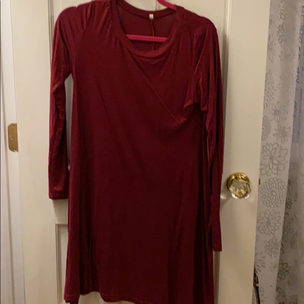 Long sleeve shift dress